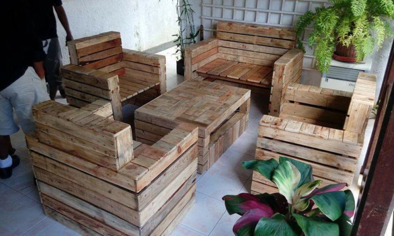 séjour en palettes