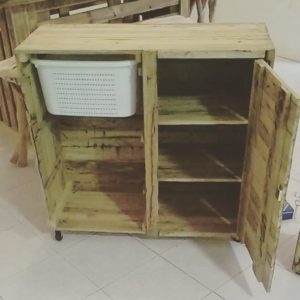 Lire la suite à propos de l’article Meuble de salle de bain en palettes