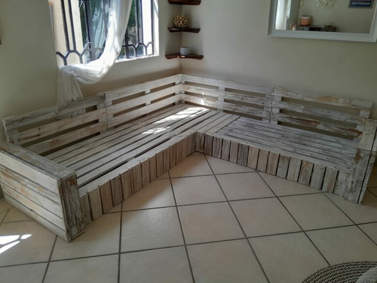 Sofa en L en palettes