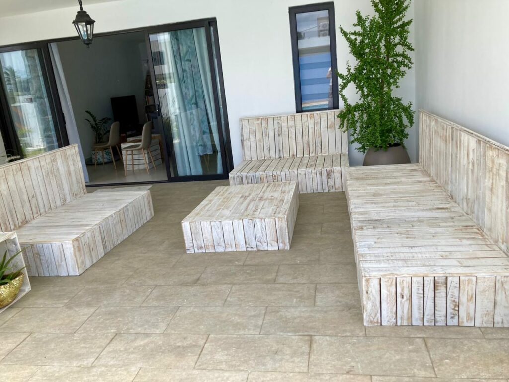 salon en palettes Ile Maurice